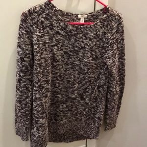 Purple and white sweater